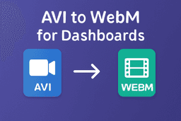 AVI Surveillance Footage to WebM for Web Dashboards