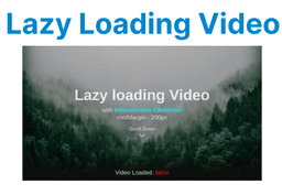 Lazy Loading Video with IntersectionObserver