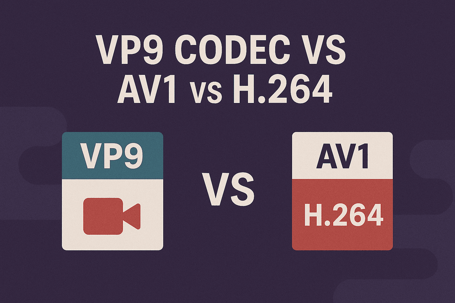 VP9 Codec vs AV1 vs H.264: Comparison for Web Video